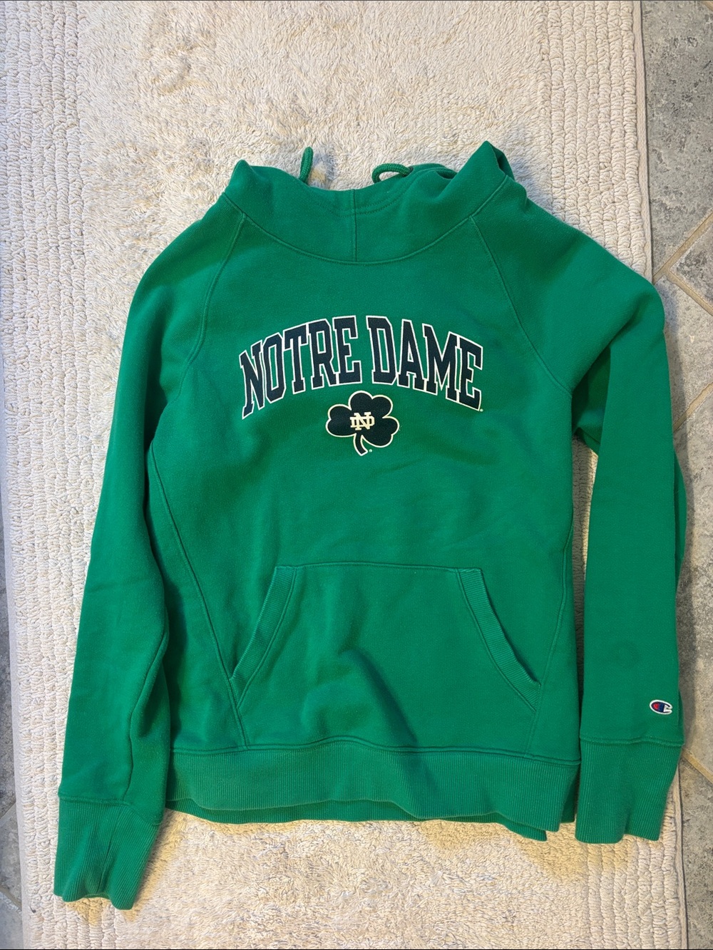 Champion Green Notre Dame Pullover Hoodie